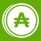 Coin austral icon green