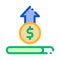 Coin Cash Dollar Growing Up Vector Thin Line Icon