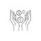 coin hands icon. Element of banking icon for mobile concept and web apps. Thin line icon for website design and development, app