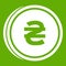 Coin hryvnia icon green