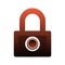 Coin lock gradient logo design template icon