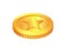 Coin Made of Gold Material Vector Illustration