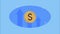 coin money with arrows animation