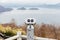 Coin operated binoculars at Lake Toya for seeing the detail of mountain and lake in Hokkaido, Japan