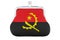 Coin purse with Angolan flag. Budget, investment or financial, banking concept in Angola. 3D rendering