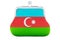 Coin purse with Azerbaijani flag. Budget, investment or financial, banking concept in Azerbaijan. 3D rendering
