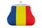 Coin purse with Chadian flag. Budget, investment or financial, banking concept in Chad. 3D rendering