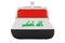 Coin purse with Iraqi flag. Budget, investment or financial, banking concept in Iraq. 3D rendering