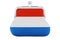 Coin purse with the Netherlands flag. Budget, investment or financial, banking concept in the Netherlands. 3D rendering