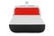 Coin purse with Yemeni flag. Budget, investment or financial, banking concept in Yemen. 3D rendering