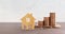 Coin stack house model savings plans for housing
