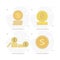 Coin vector flat illustration. gold coin with percent, coins flat illustrations