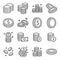 Coin vector icon illustration set. Contains such icon as Money, Currency, Benefit, Finance, Investment, Stack of coins, Payment an