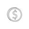 coinage icon. Element of banking icon for mobile concept and web apps. Thin line icon for website design and development, app dev