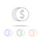 coinage icon. Elements of banking in multi colored icons. Premium quality graphic design icon. Simple icon for websites, web desig