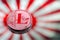 Coins litecoin, on a background of Japan and the Japanese flag,