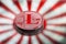 Coins litecoin, on a background of Japan and the Japanese flag,