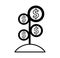 coins plant isolated icon