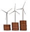 Coins with wind turbines