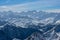 Col de thorens peclet val thorens valley view sun snowy mountain landscape France alpes 3 vallees