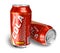 Cola drinks in metal cans