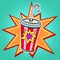 Cola paper cup straw fast food