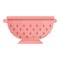 Colander icon cartoon vector. Strainer sieve