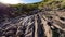 Colata di lava solida - Roccia lavica sul vulcano Etna-Sicilia