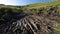 Colata di lava solida - Roccia lavica sul vulcano Etna-Sicilia