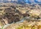 Colca Canyon, Peru,South America. Incas to build Farming terraces with Pond and Cliff. One of the deepest canyons in the wor