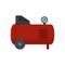 Cold air compressor icon flat isolated vector