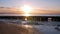 Cold Baltic sea in winter with icy beach