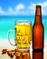 Cold beer on the beach