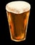 Cold beer with foam alcohol booze drink hand digital painting illustration