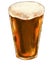 Cold beer with foam alcohol booze drink hand digital painting illustration art