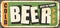 Cold beer retro inscription sign illustration