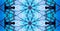 Cold blue shuriken-shaped mandala Art