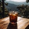 Cold Brew Coffee with a View of the Majestic Mountains