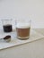 Cold-brewed coffee with milk foam