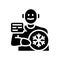 cold calling lead glyph icon vector illustration