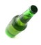 Cold chilled beer in green bottle