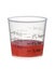 Cold or cough syrup medicine in a measuring cup isolated on whit