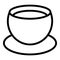 Cold cream soup icon outline vector. Hot food