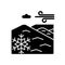 Cold desert black glyph icon