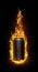 Cold drink cans in flames. Refreshing drink concept for summer