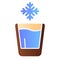 Cold drink flat icon. Iced drink color icons in trendy flat style. Glass of water gradient style design, designed for