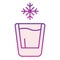 Cold drink flat icon. Iced drink violet icons in trendy flat style. Glass of water gradient style design, designed for