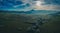 Cold epic panorama of Planinsko polje