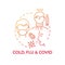 Cold, flu and covid concept icon