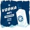 Cold or frozen glassware bottle of vodka
